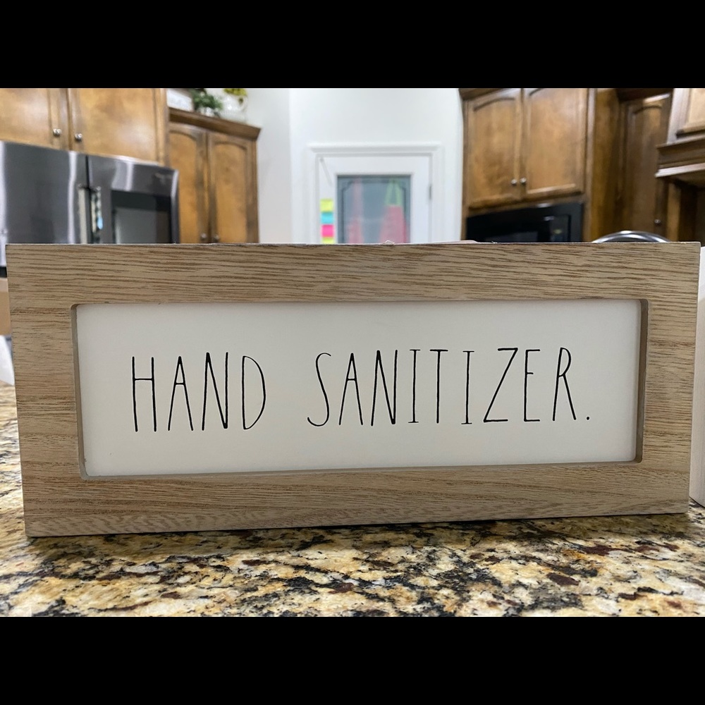 Rae Dunn hand sanitizer sign